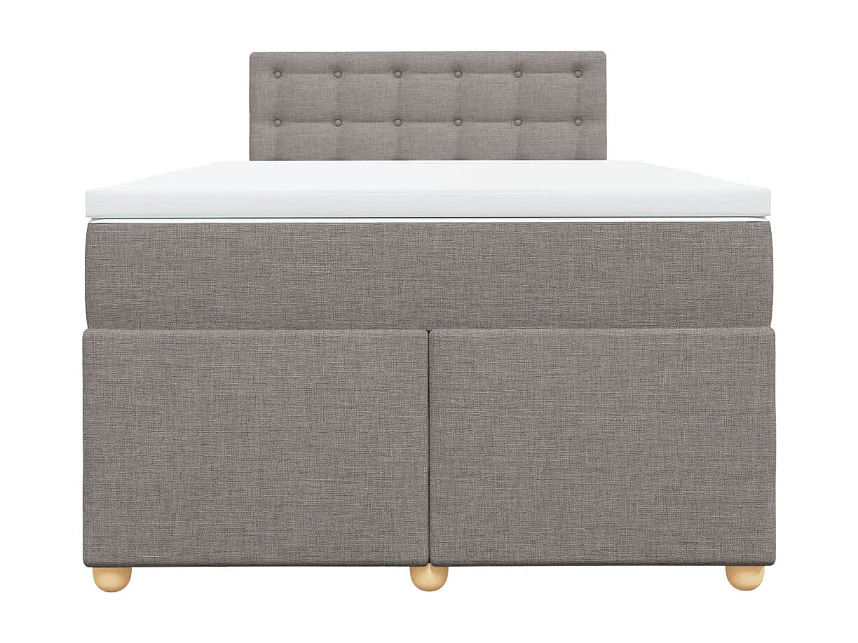 Sommier à lattes de lit avec matelas taupe 120x190 cm tissu