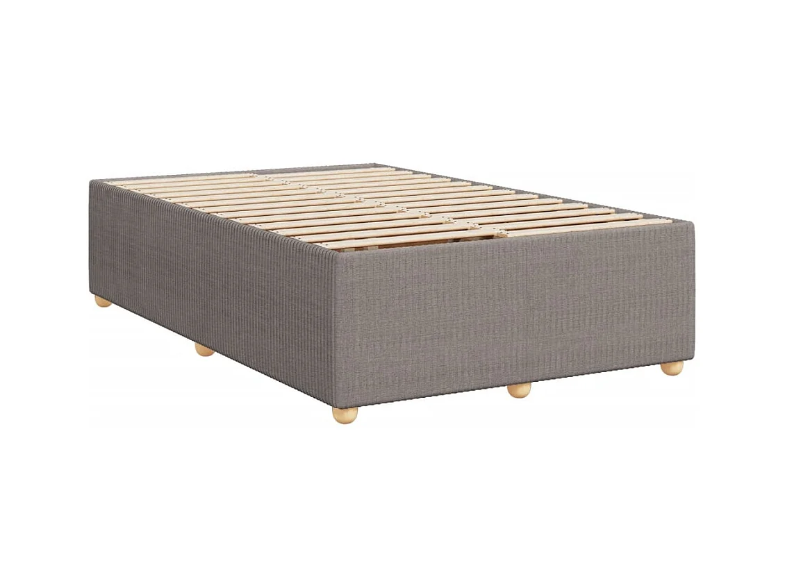 Boxspring met matras stof taupe 120x190 cm