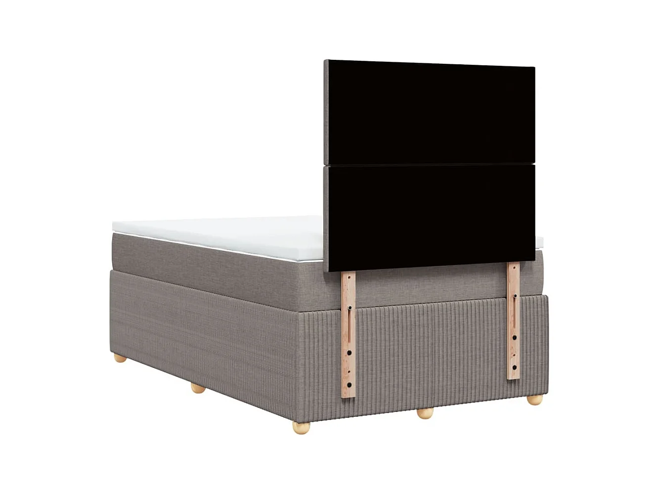 Sommier à lattes de lit avec matelas taupe 120x190 cm tissu