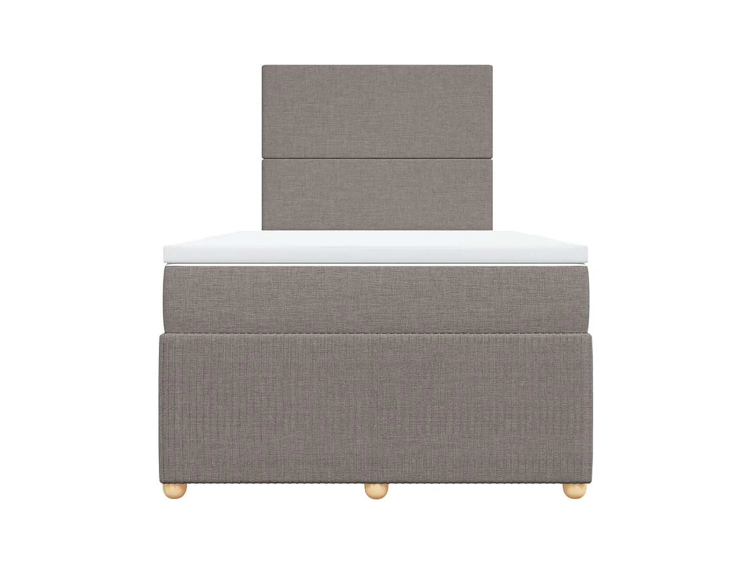 Sommier à lattes de lit avec matelas taupe 120x190 cm tissu