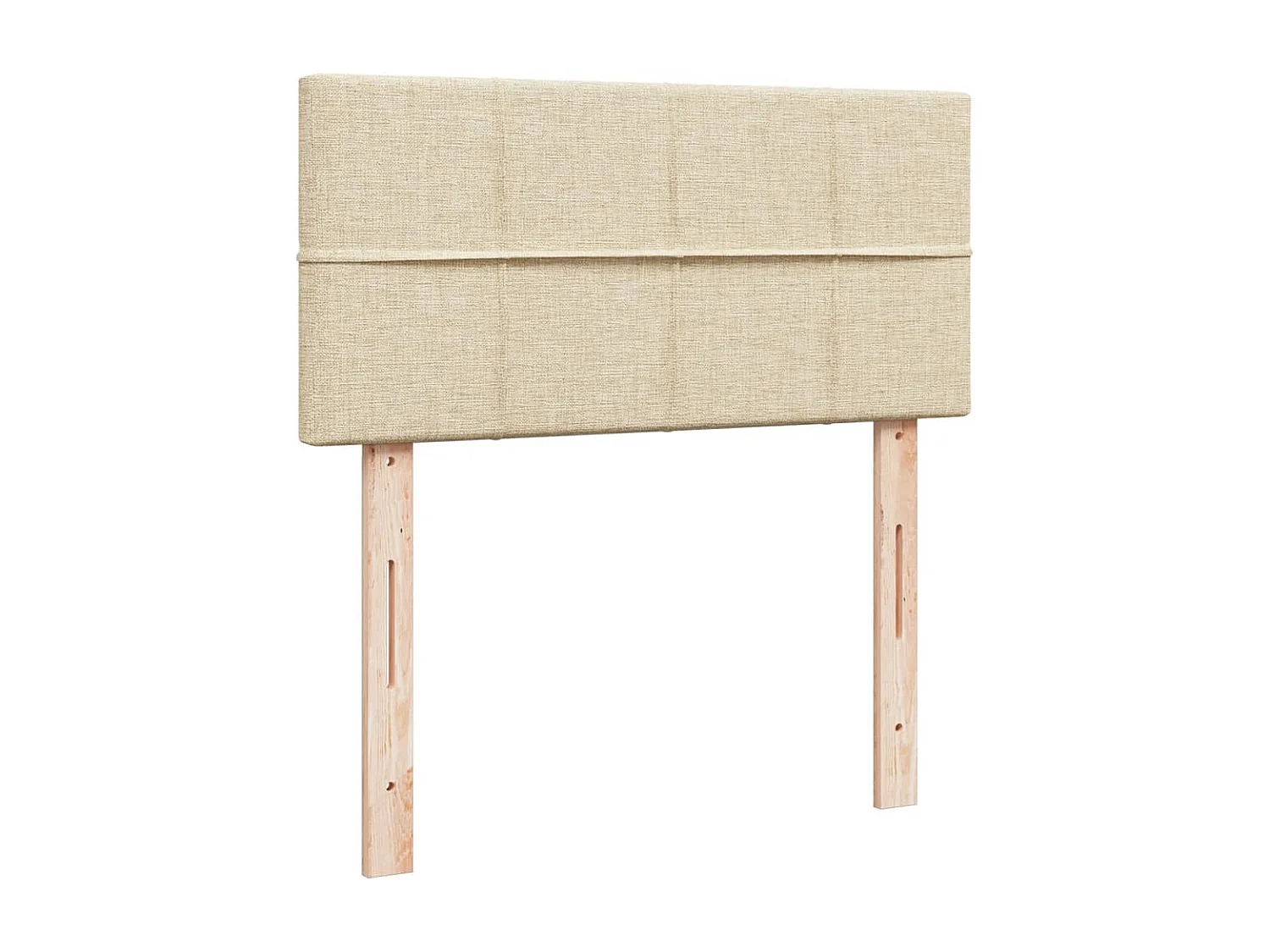 Boxspring met matras stof crèmekleurig 100x200 cm