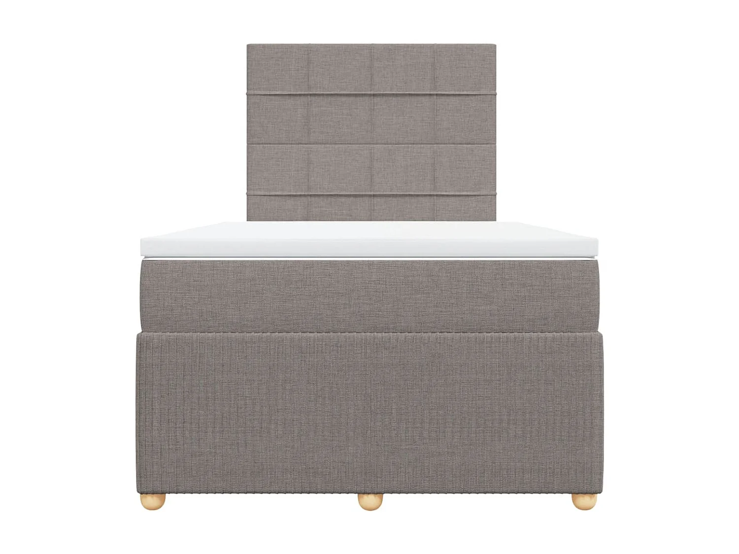Sommier à lattes de lit avec matelas Taupe 120x200 cm Tissu