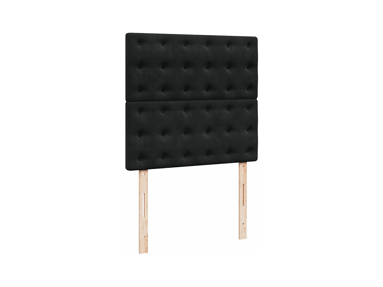 Boxspring met matras fluweel zwart 90x200 cm