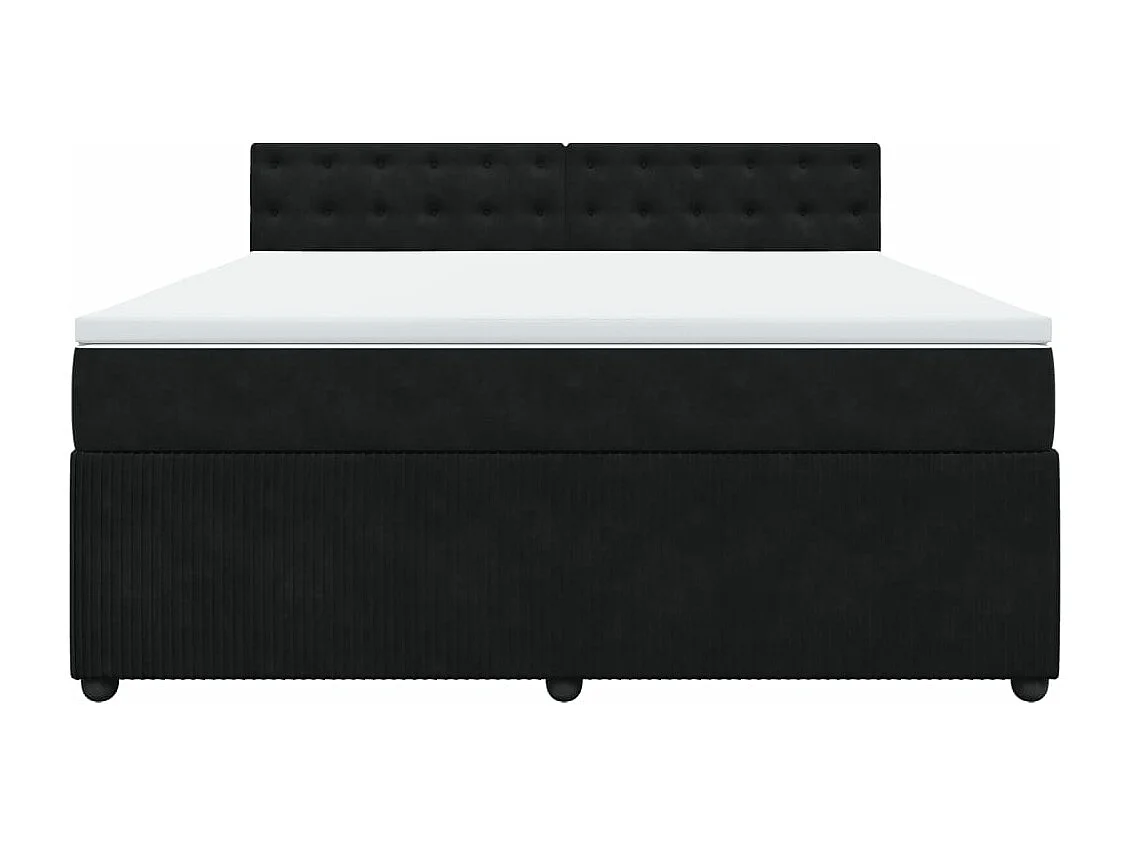 Cama com molas/colchão 180x200 cm veludo preto