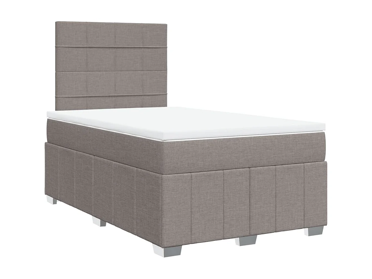 Sommier à lattes de lit avec matelas taupe 120x190 cm tissu