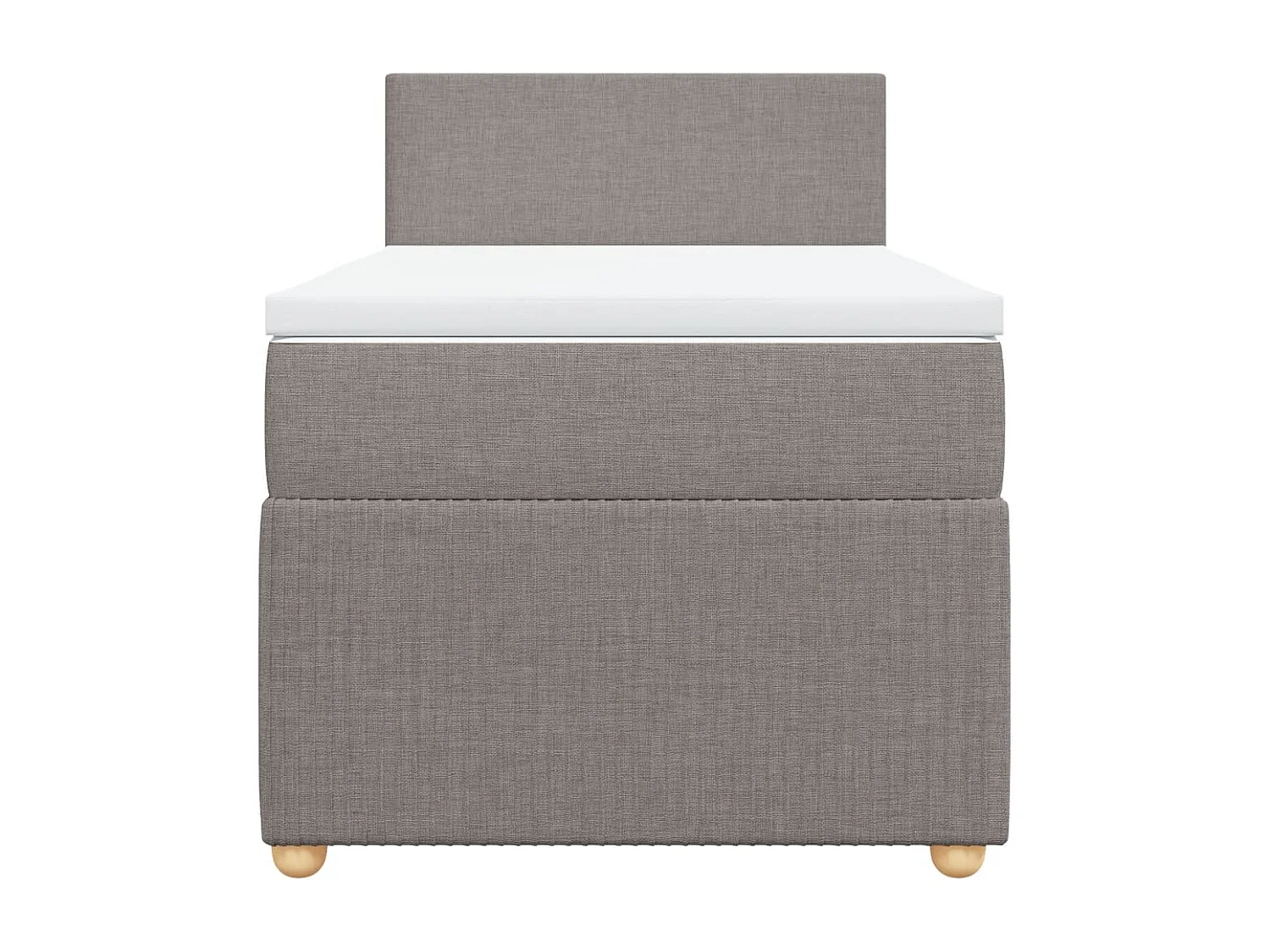 Sommier à lattes de lit avec matelas Taupe 90x190 cm Tissu