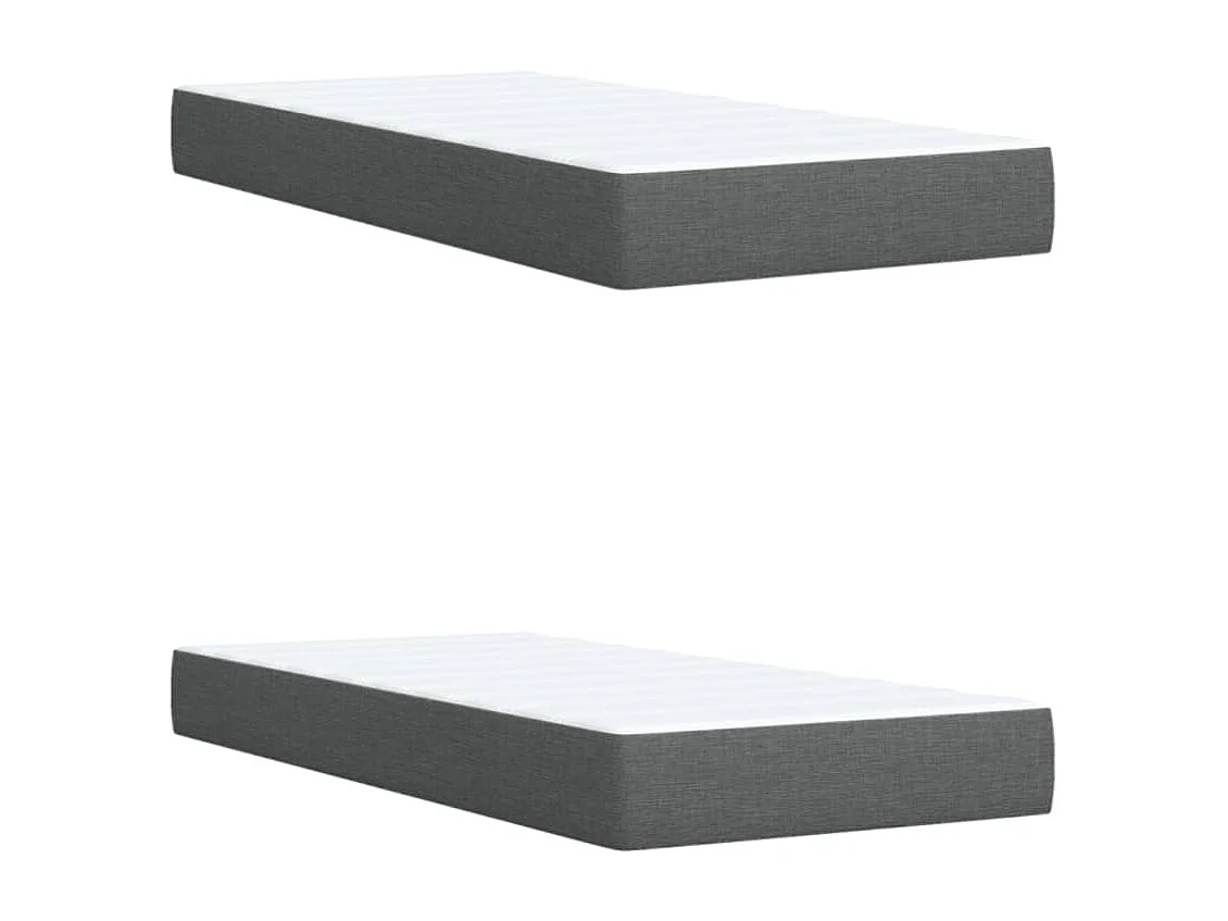Boxspring met matras stof donkergrijs 200x200 cm