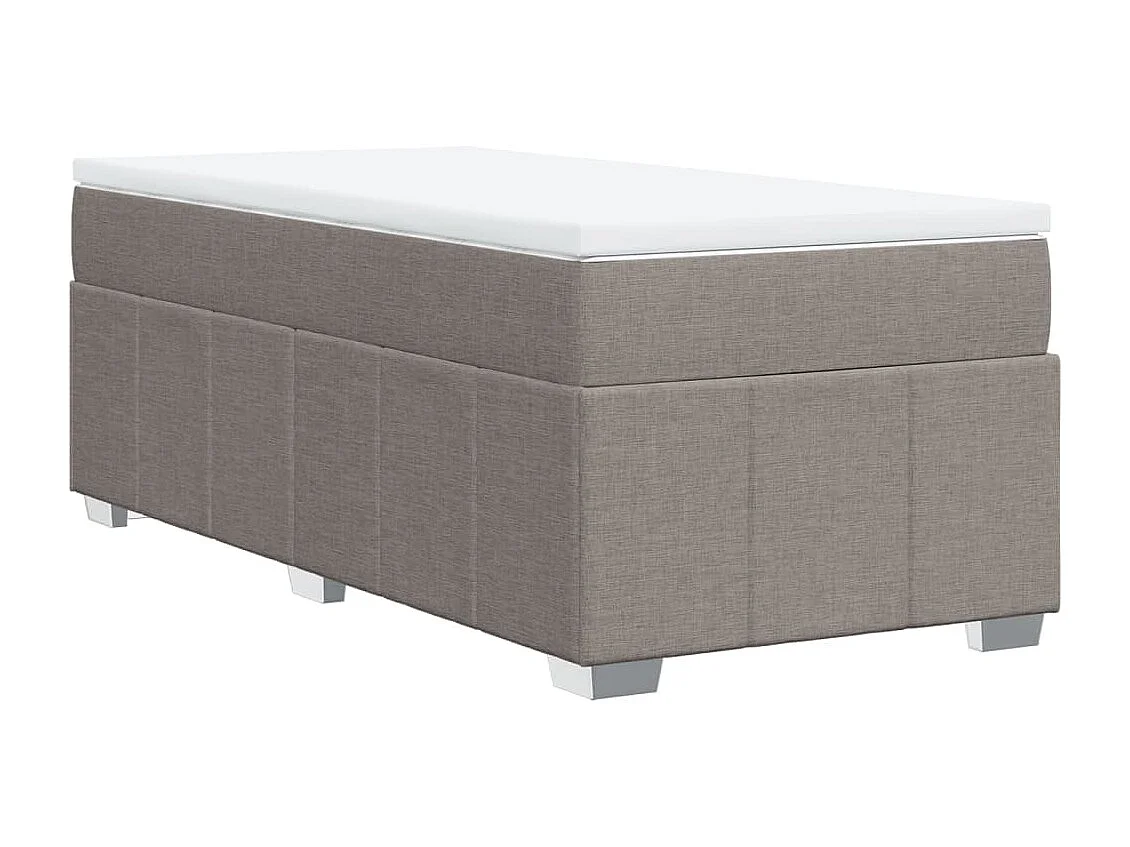 Sommier à lattes de lit avec matelas Taupe 90x200 cm Tissu