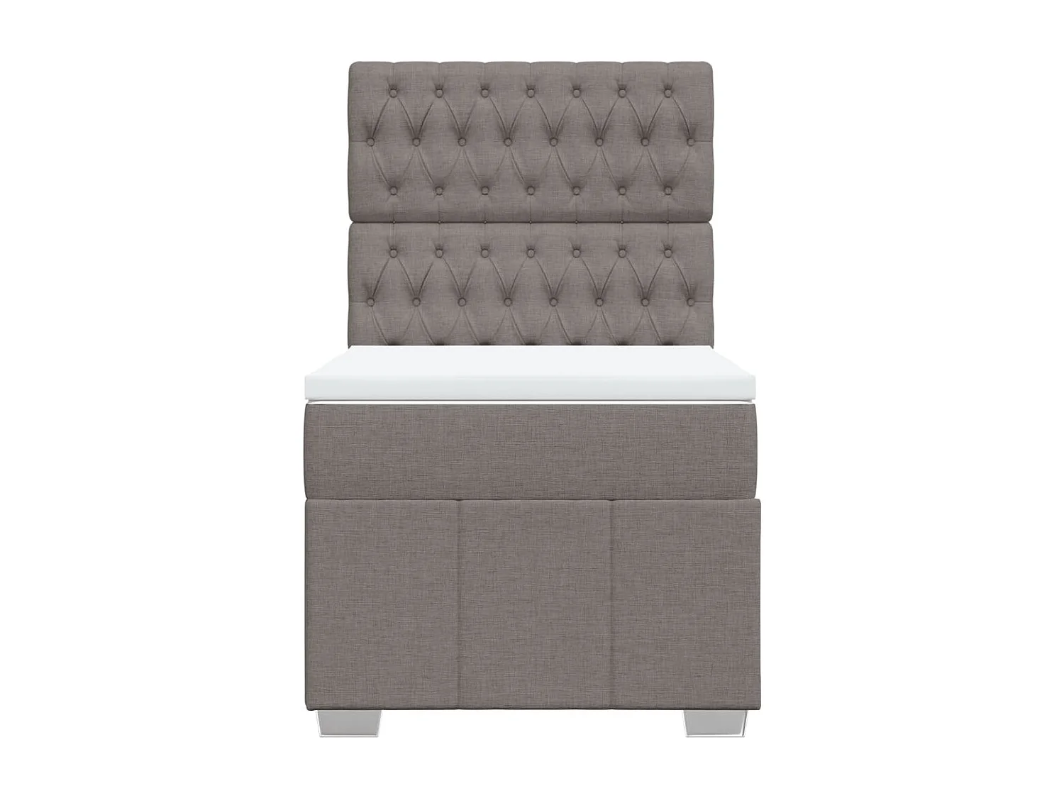 Sommier à lattes de lit avec matelas Taupe 100x200 cm Tissu