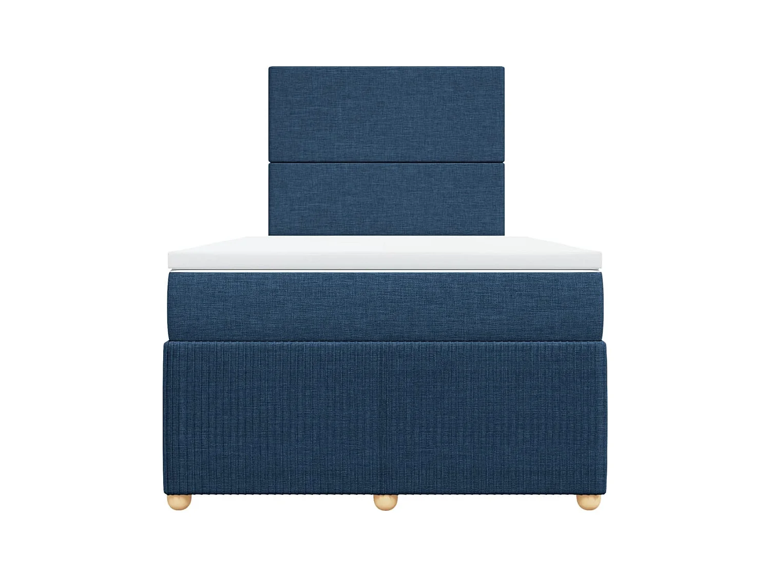 Sommier à lattes de lit avec matelas bleu 120x190 cm tissu