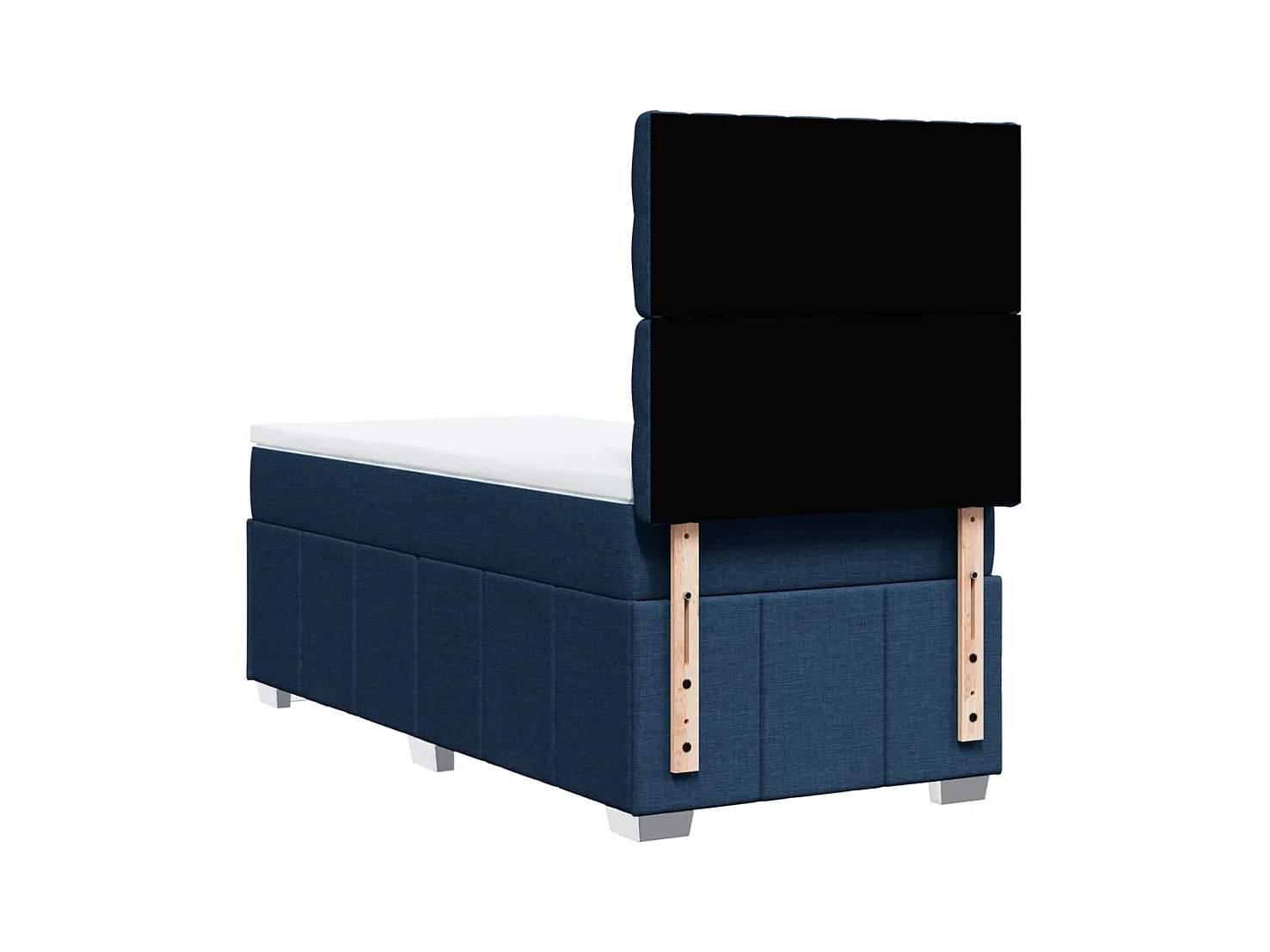 Sommier à lattes de lit avec matelas Bleu 90x200 cm Tissu