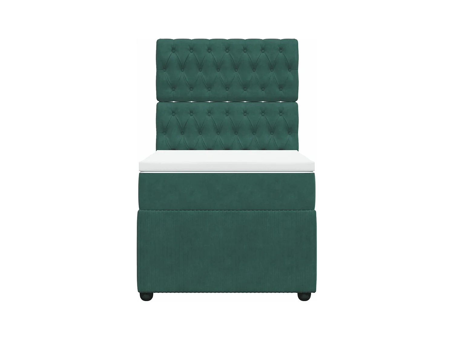 Sommier à lattes de lit avec matelas Vert foncé 90x190 cm