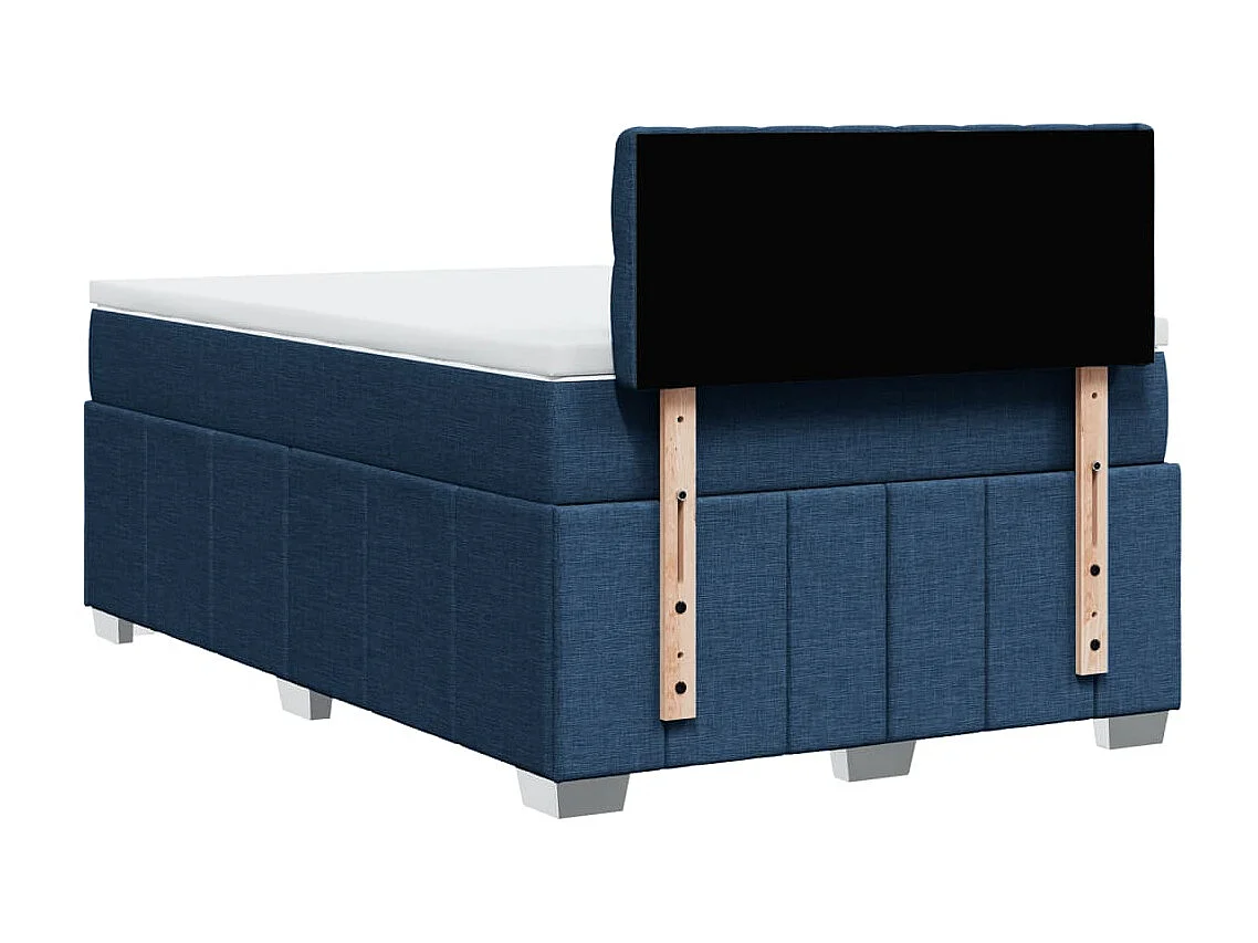 Cama com molas/colchão 120x200 cm tecido azul