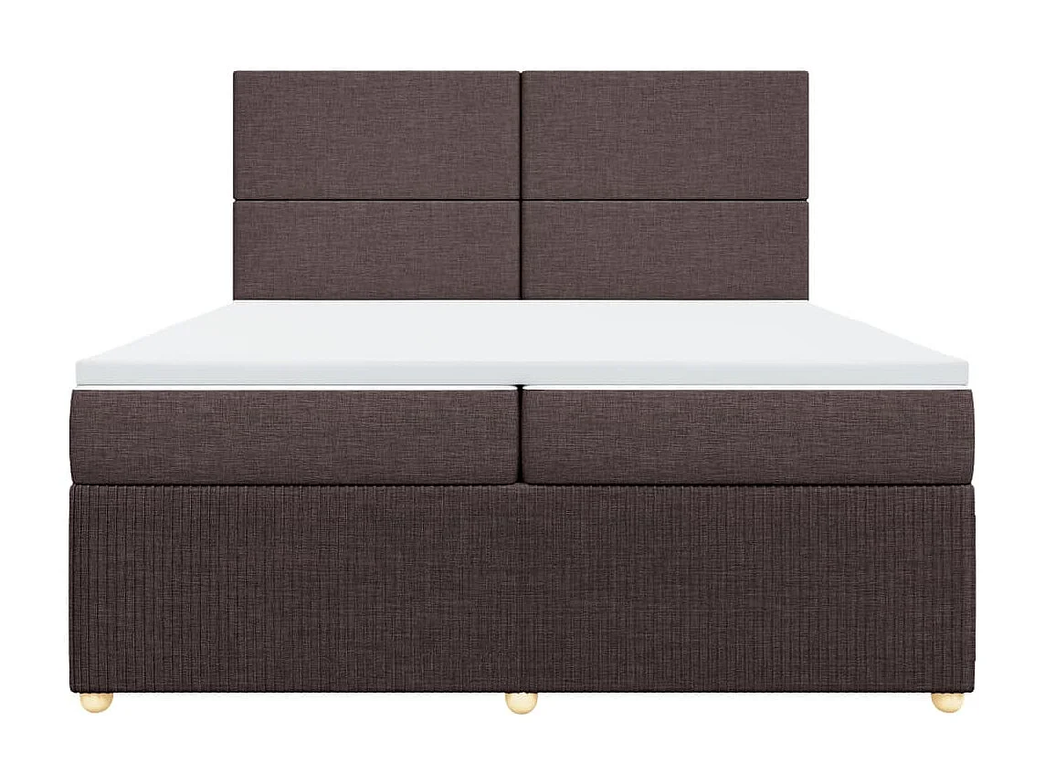 Sommier à lattes de lit avec matelas Marron foncé 200x200 cm