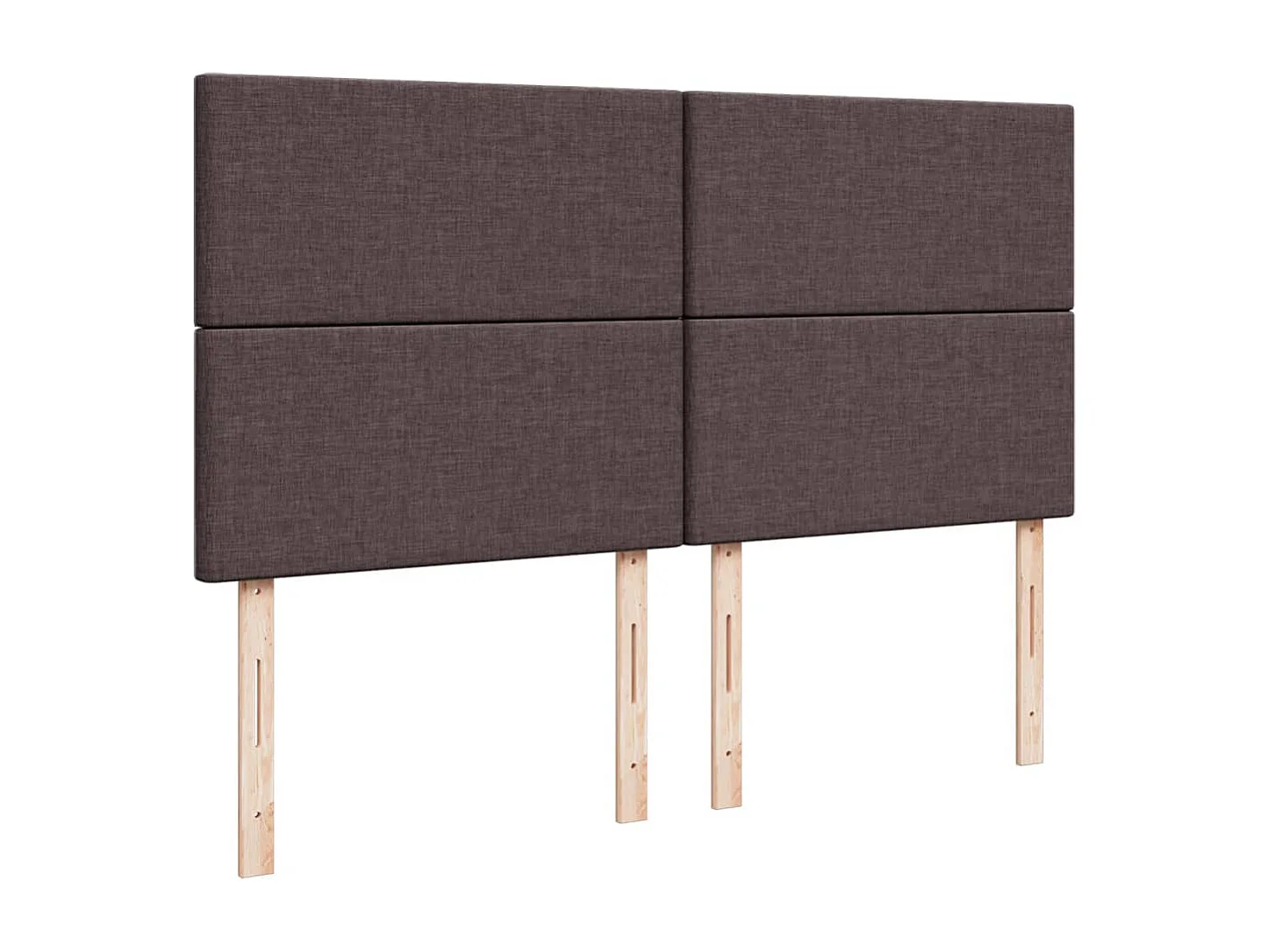 Cama box spring con colchón tela marrón oscuro 200x200 cm