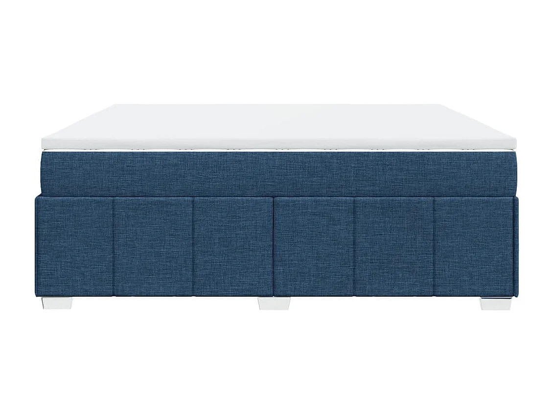 Boxspring met matras stof blauw 200x200 cm