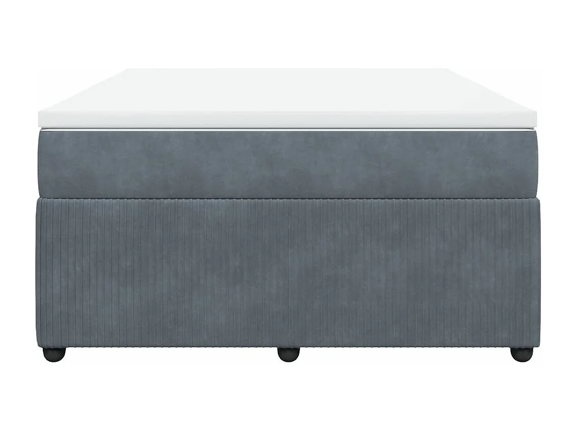 Sommier à lattes de lit et matelas Gris foncé 140x200cm Velours