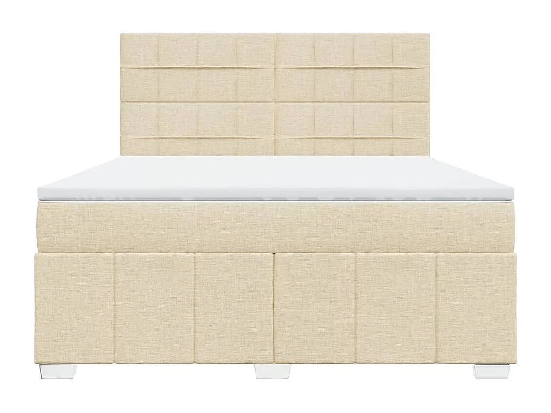 Cama com molas/colchão 180x200 cm tecido cor creme