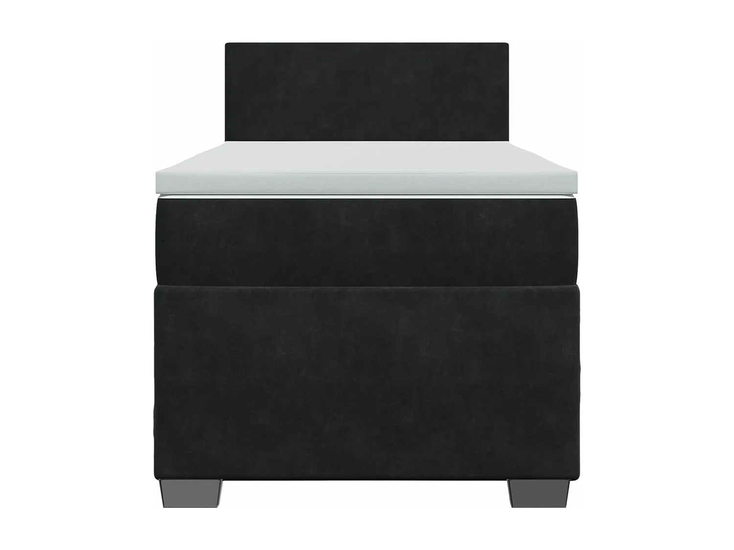 Boxspring met matras fluweel zwart 90x200 cm