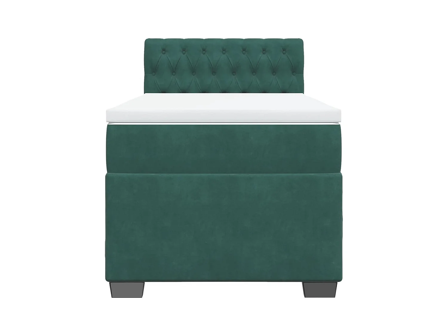 Sommier à lattes de lit avec matelas Vert foncé 90x200 cm