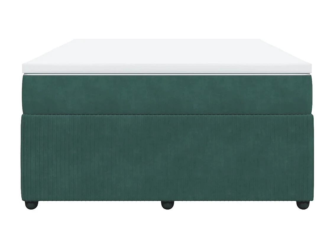 Sommier à lattes de lit et matelas Vert foncé 140x200cm Velours
