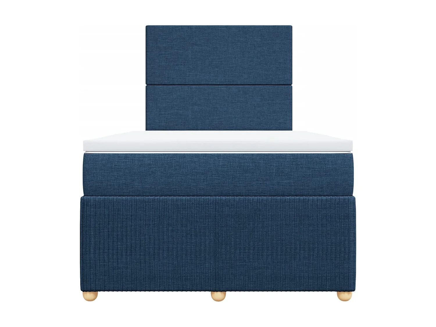 Sommier à lattes de lit avec matelas Bleu 120x200 cm Tissu