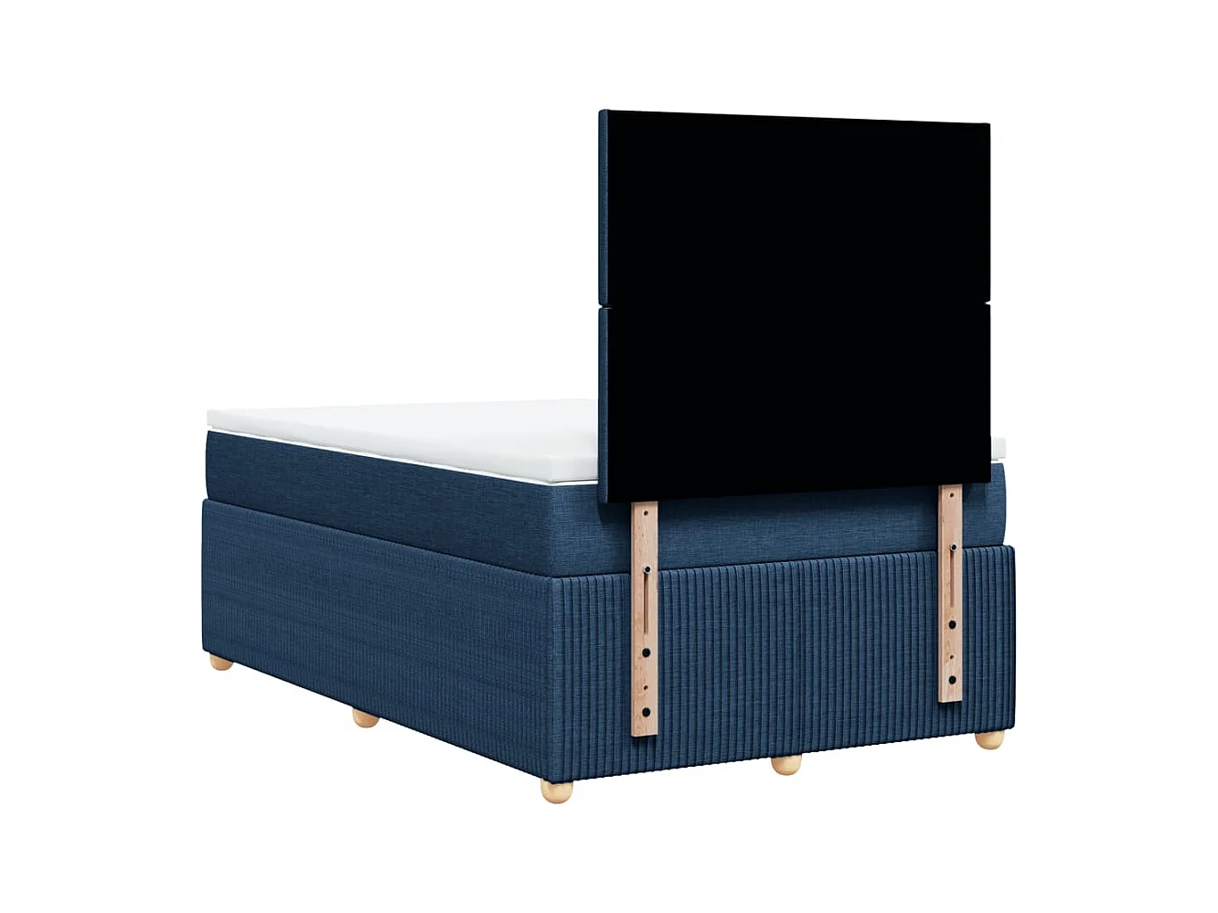 Cama com molas/colchão 120x200 cm tecido azul