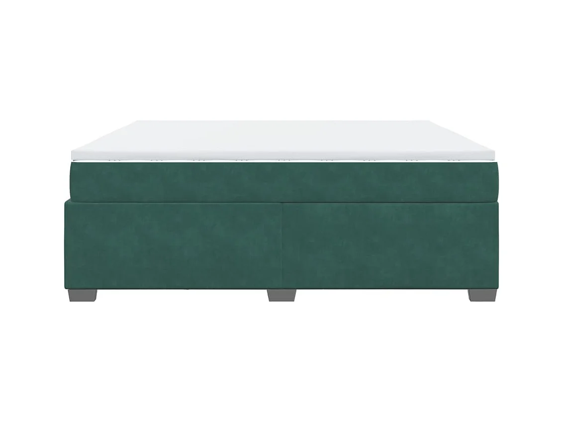 Sommier à lattes de lit et matelas Vert foncé 180x200cm Velours