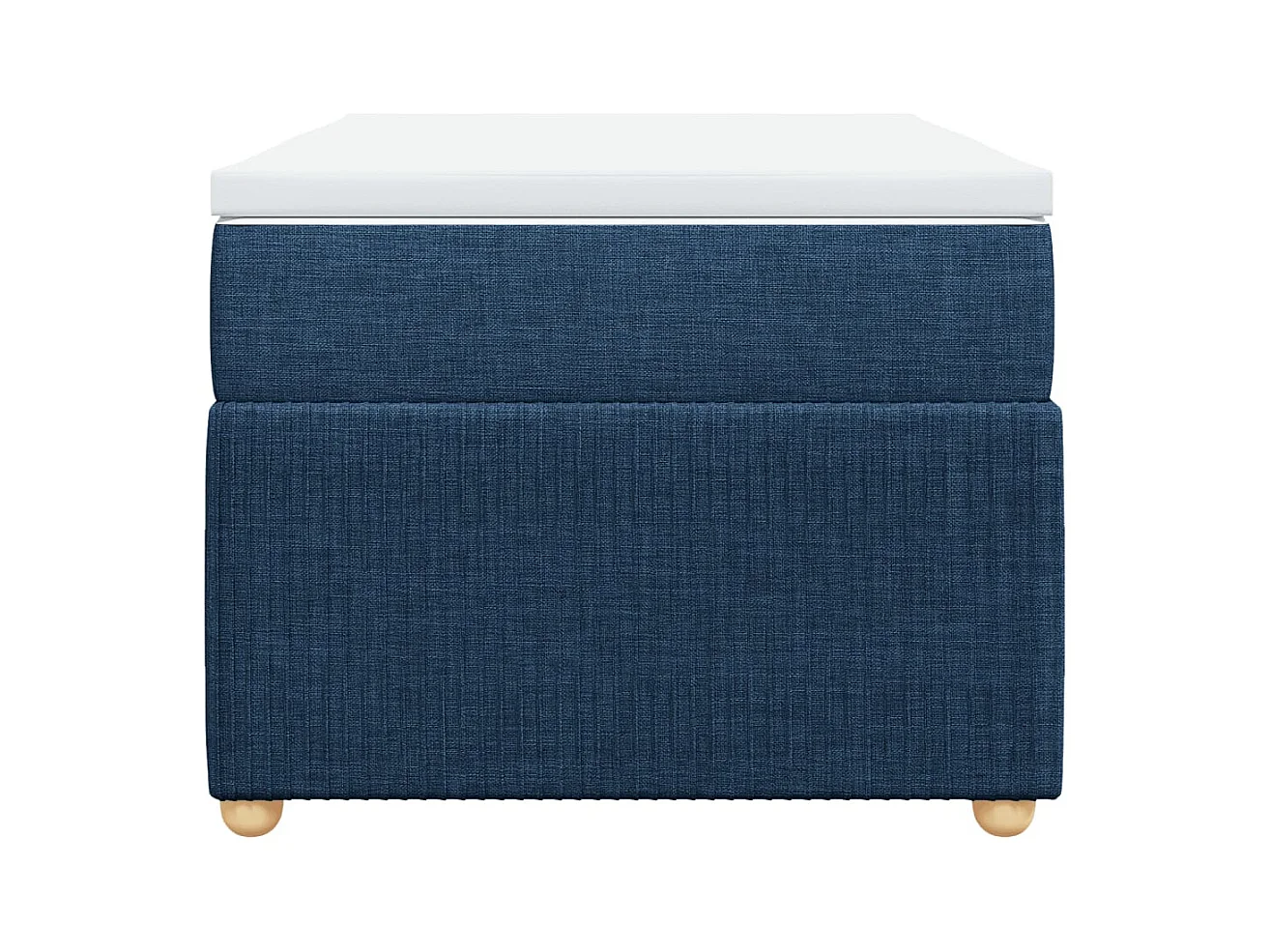 Cama com molas/colchão 90x200 cm tecido azul