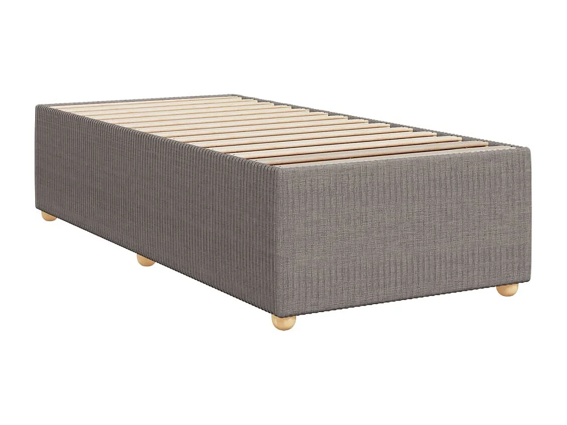 Sommier à lattes de lit avec matelas Taupe 80x200 cm Tissu