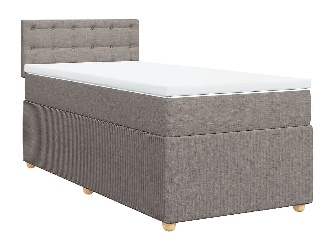 Sommier à lattes de lit avec matelas Taupe 80x200 cm Tissu