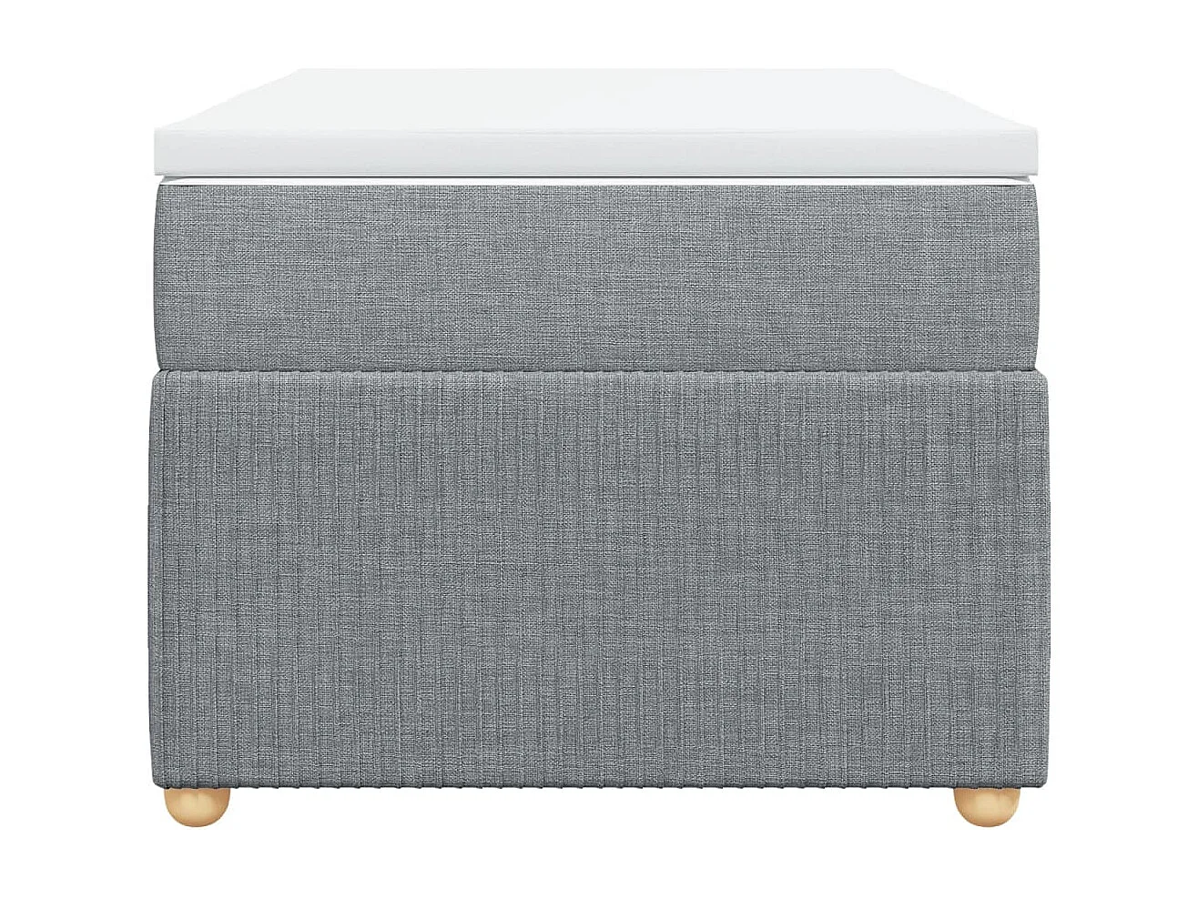 Boxspring met matras stof lichtgrijs 80x200 cm