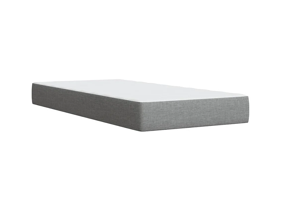 Sommier à lattes de lit avec matelas gris clair 80x200 cm tissu