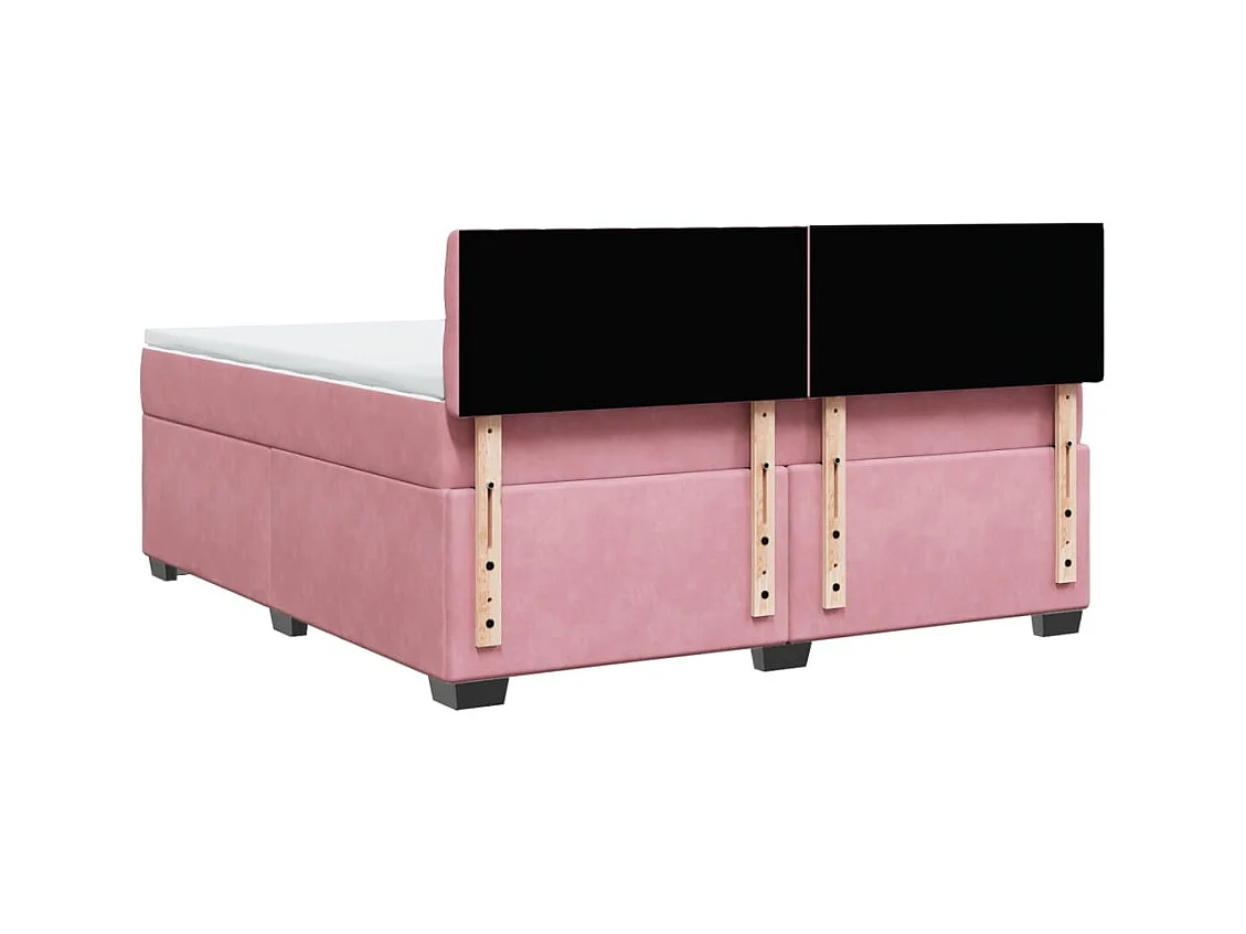 Sommier à lattes de lit avec matelas Rose 180x200 cm Velours