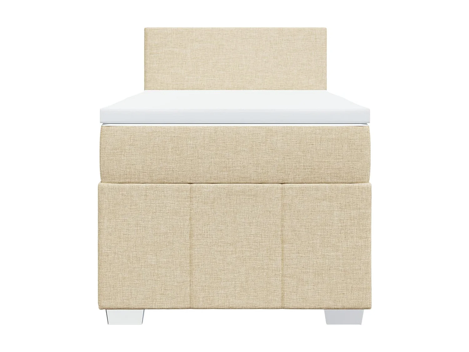 Cama com molas/colchão 80x200 cm tecido cor crème