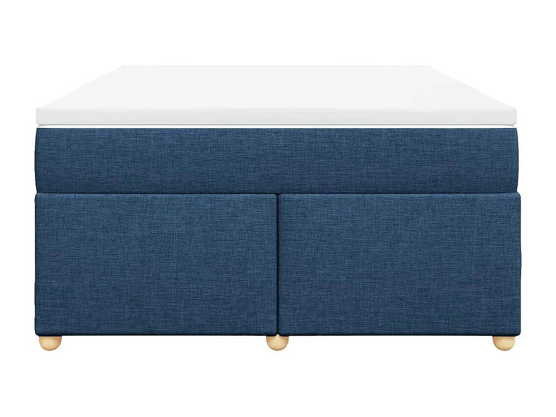 Boxspring met matras stof blauw 160x200 cm