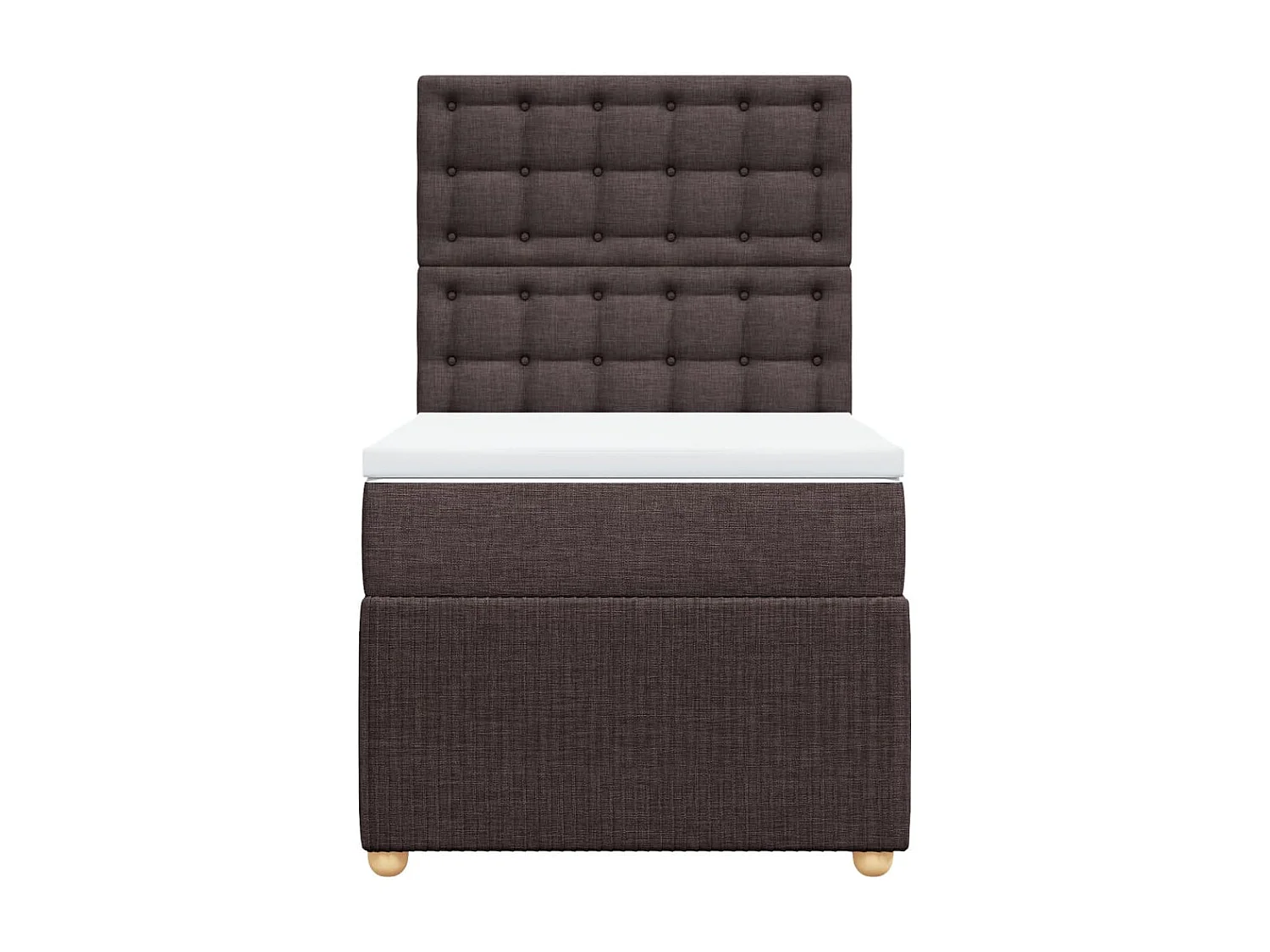 Sommier à lattes de lit avec matelas Marron foncé 80x200 cm