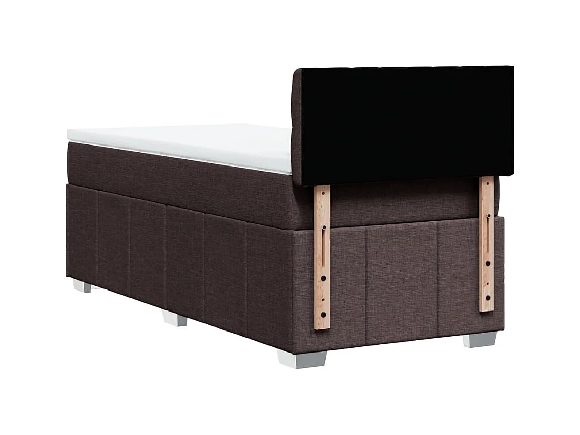 Sommier à lattes de lit avec matelas Marron foncé 100x200 cm