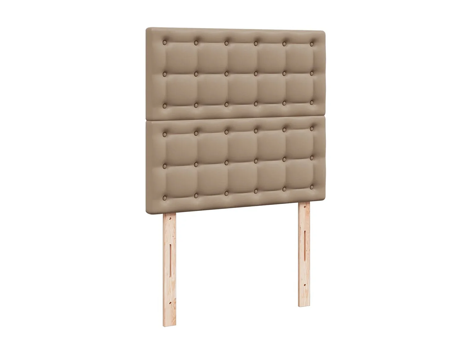 Cama com molas/colchão 90x200 cm couro artificial cappuccino