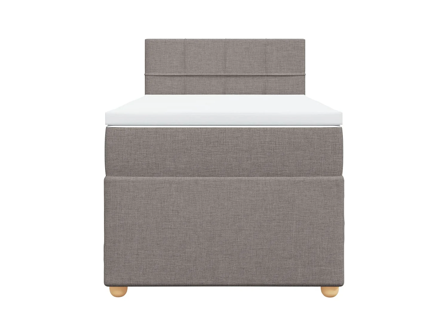 Sommier à lattes de lit avec matelas Taupe 100x200 cm Tissu
