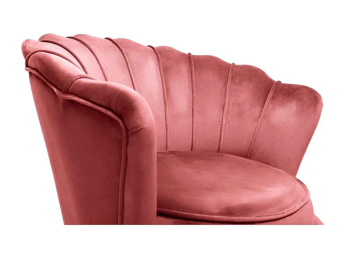 Poltrona de veludo "Floria" - 70 x 73 x 76 cm - Rosa