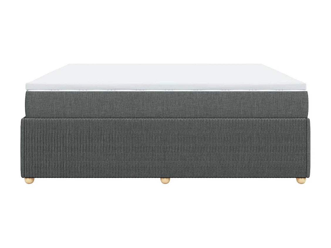 Sommier à lattes de lit avec matelas Gris foncé 180x200cm Tissu