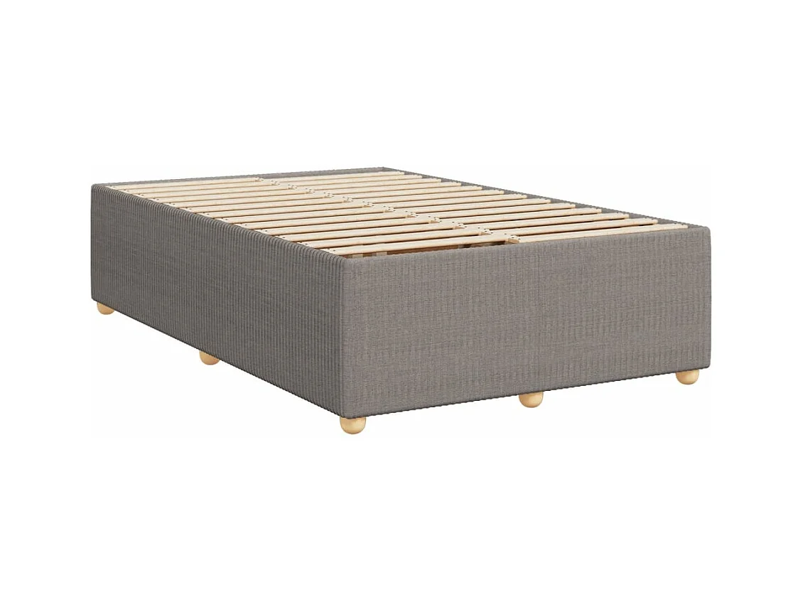 Sommier à lattes de lit avec matelas taupe 120x190 cm tissu