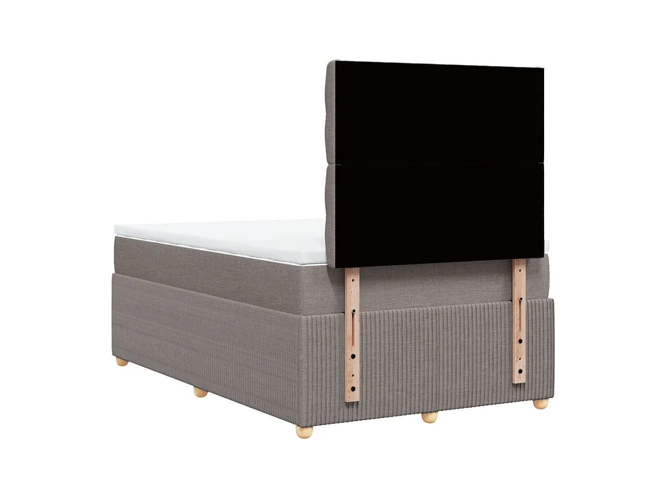 Sommier à lattes de lit avec matelas taupe 120x190 cm tissu