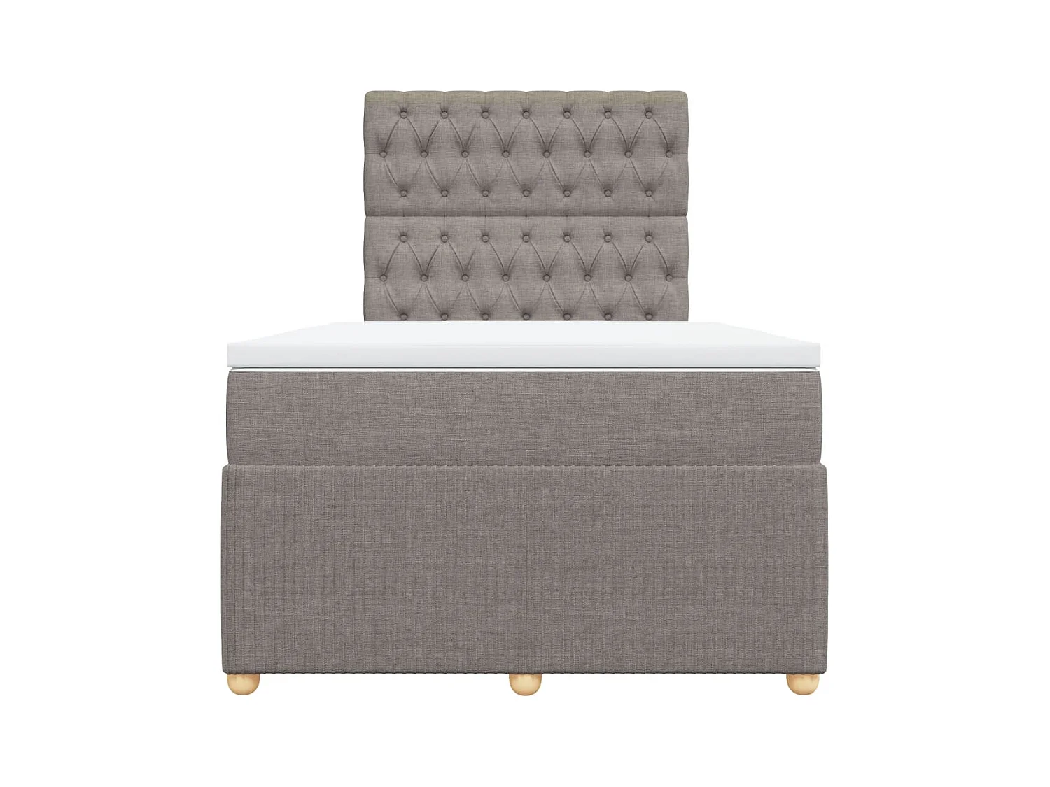 Sommier à lattes de lit avec matelas taupe 120x190 cm tissu