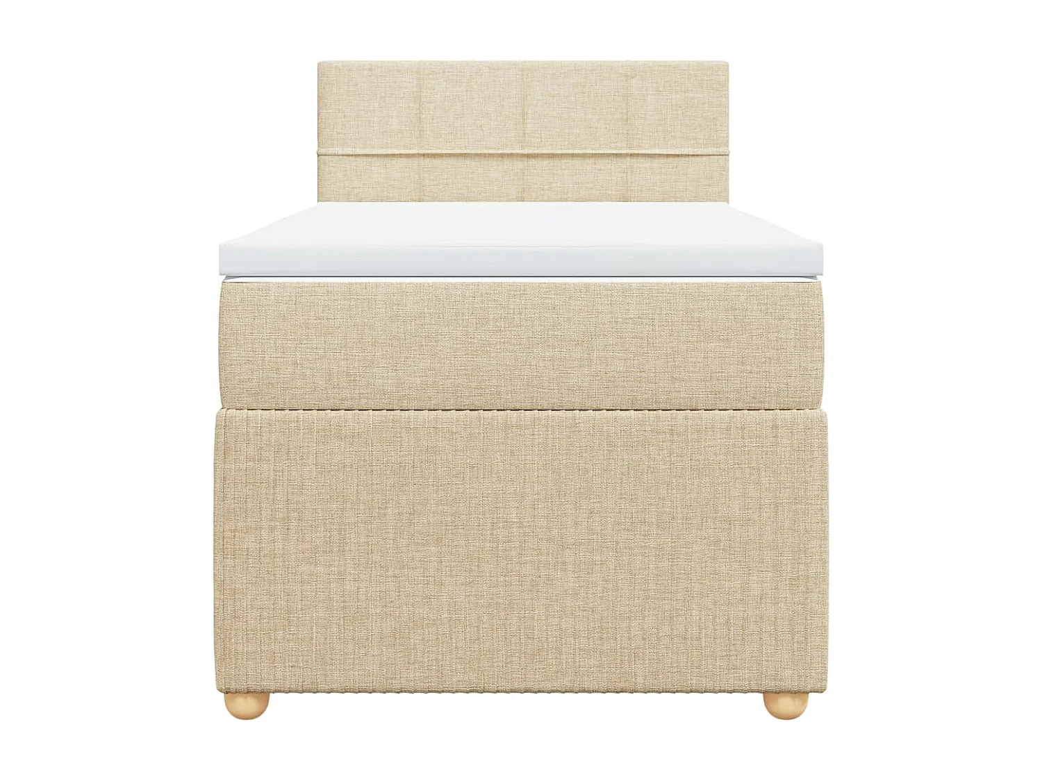 Cama com molas/colchão 80x200 cm tecido cor crème