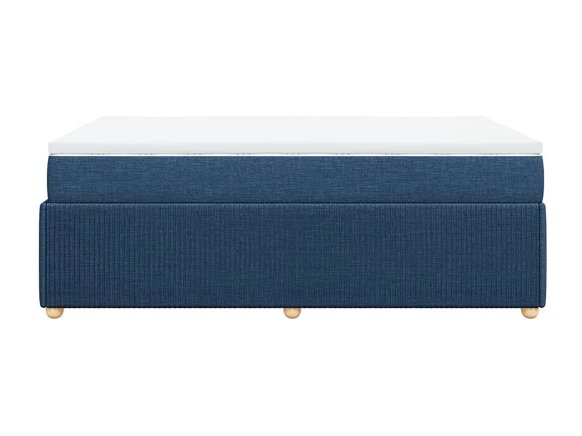 Sommier à lattes de lit avec matelas bleu 120x190 cm tissu