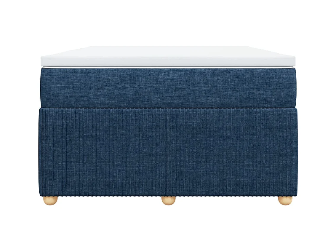 Cama boxspring com colchão 120x190 cm tecido azul