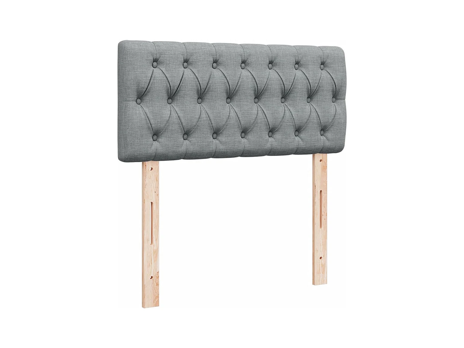 Cama com molas/colchão 90x200 cm tecido cinza-claro