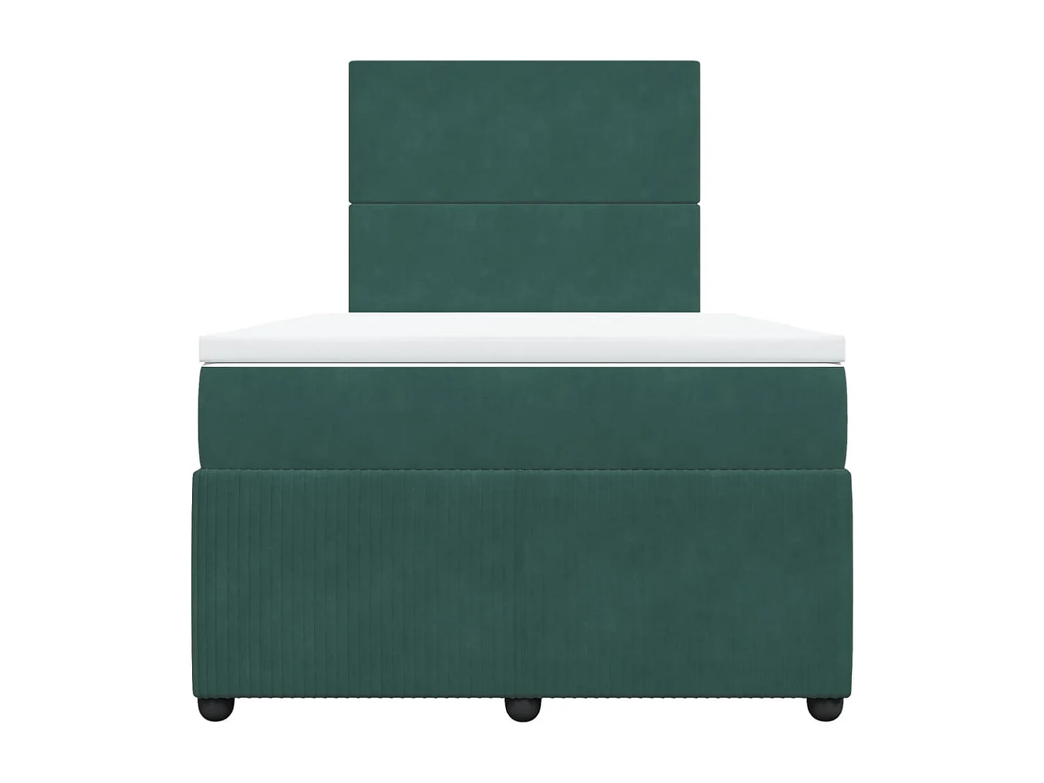 Boxspring met matras fluweel donkergroen 120x190 cm